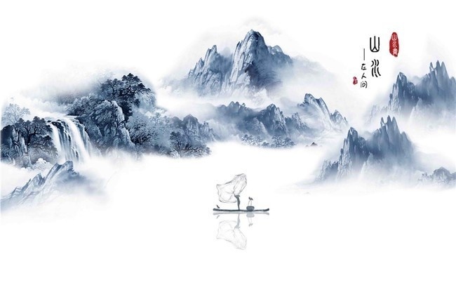 抽象山水壁畫 墻壁上的詩意流動(dòng)